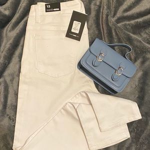 FASHION NOVA•WHITE HIGH WAISTED SKINNIES •SIZE 13